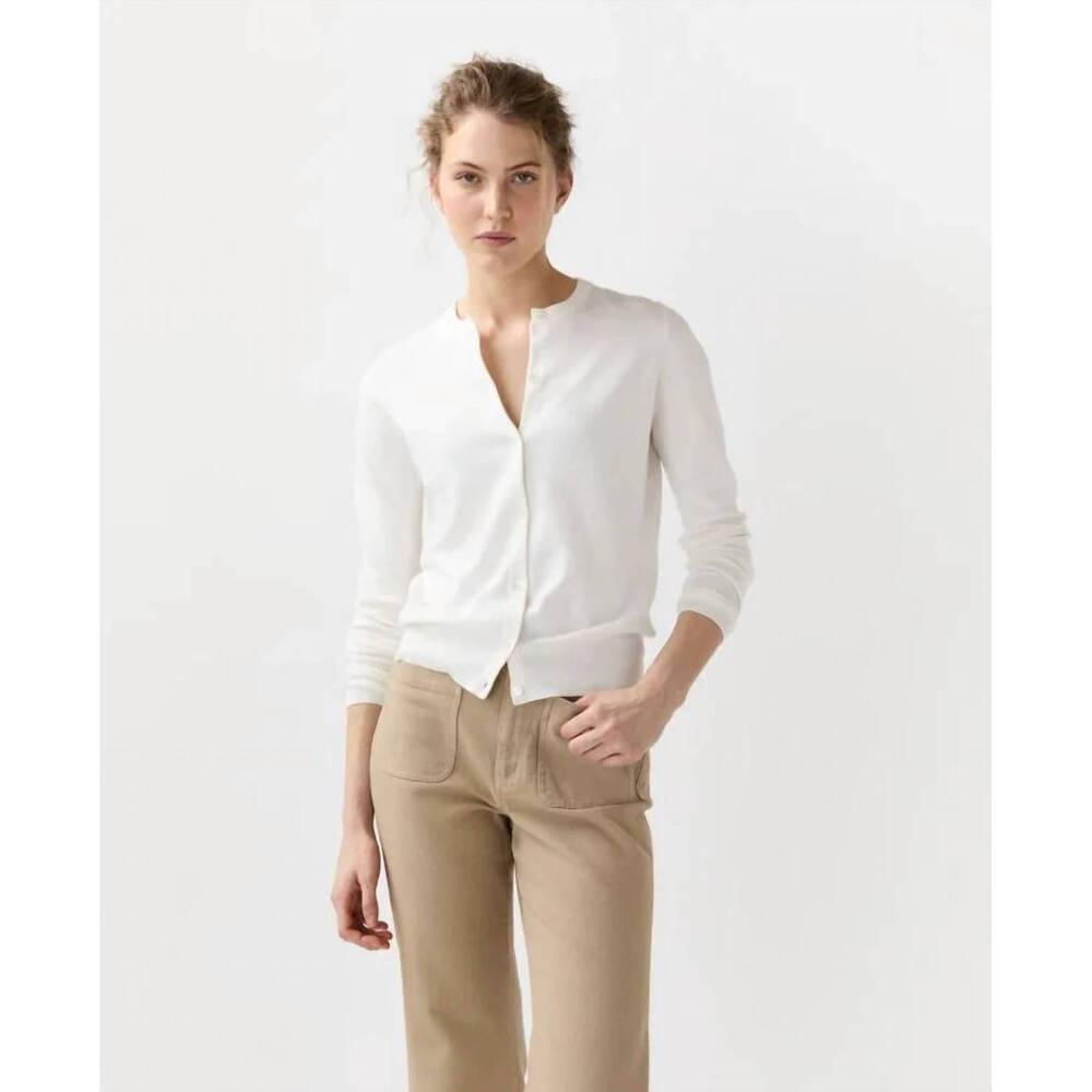 NEW ANN MASHBURN rosie knit cardigan in ivory